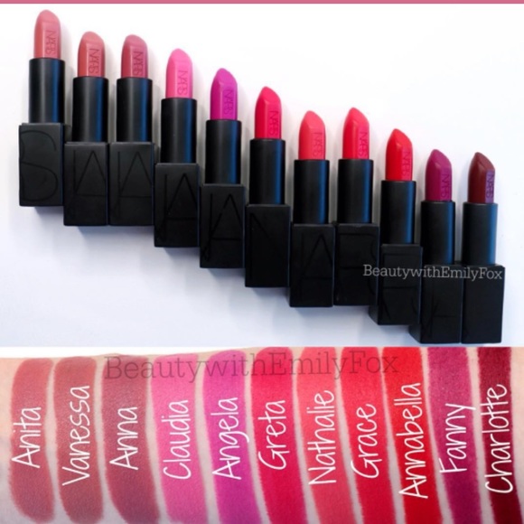 8 Shades! NARS Audacious Lipstick 💄 8x Sample Card! Rare Discontinued - Picture 8 of 16